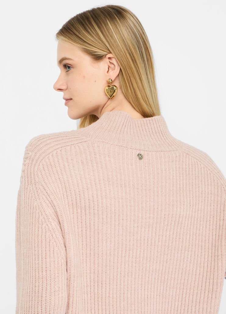 Wool sweater  powder pink Liu Jo - large image number 4 Wool sweater  powder pink Liu Jo - large image number 4