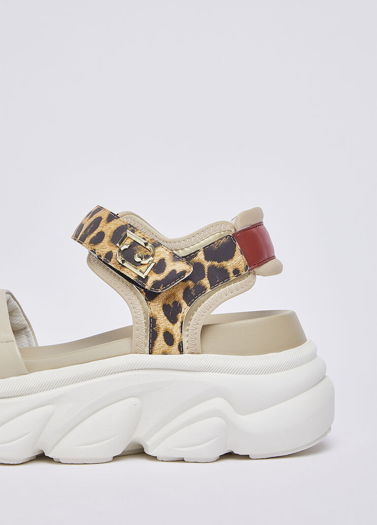 Chunky sandals with animal-print detailing animal print Liu Jo - medium