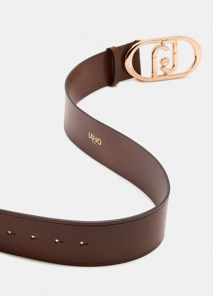 LaPuffy leather bustier belt dark brown Liu Jo - large image number 3