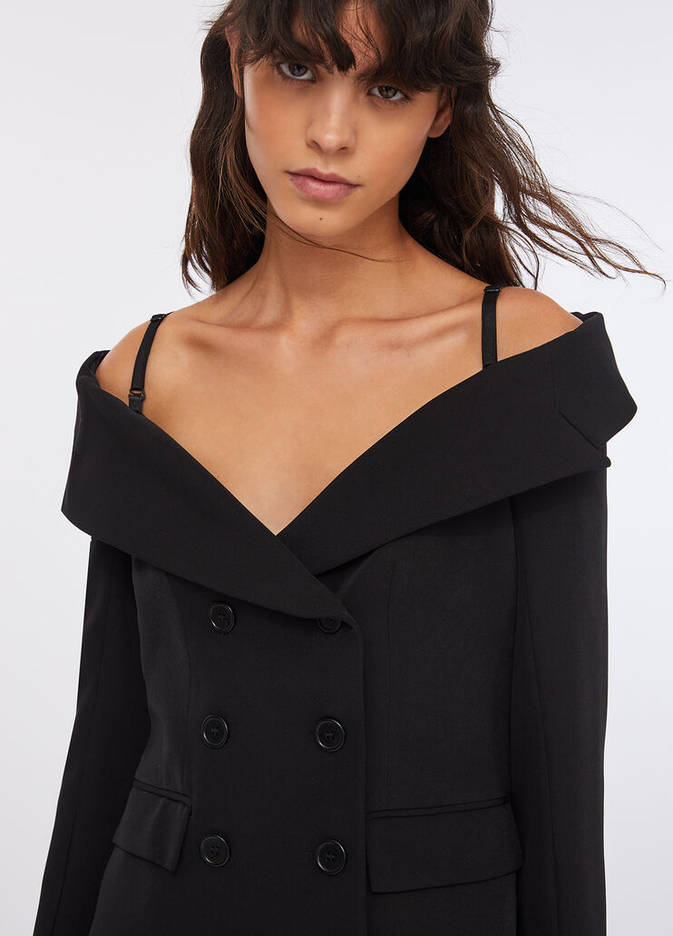 Off-the-shoulder jacket black Liu Jo - large image number 3 Off-the-shoulder jacket black Liu Jo - large image number 3