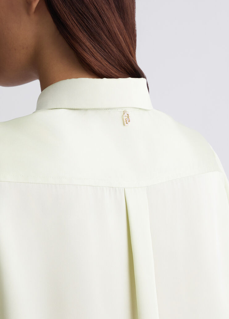 Satin shirt green Liu Jo - large image number 4 Satin shirt green Liu Jo - large image number 4