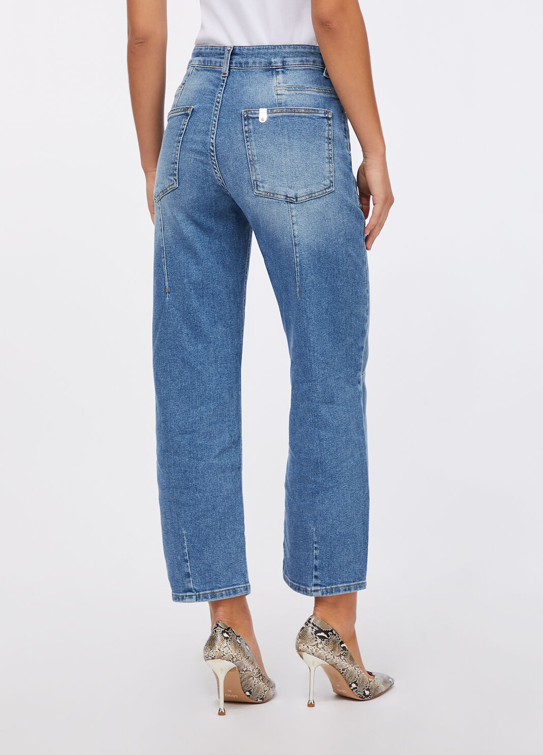 Karottenhose mit hohem Bund Denimblau Liu Jo - large image number 1