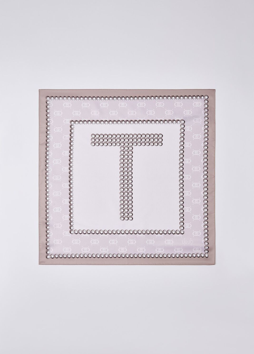Scarf with T-letter motif beige Liu Jo - large image number 0
