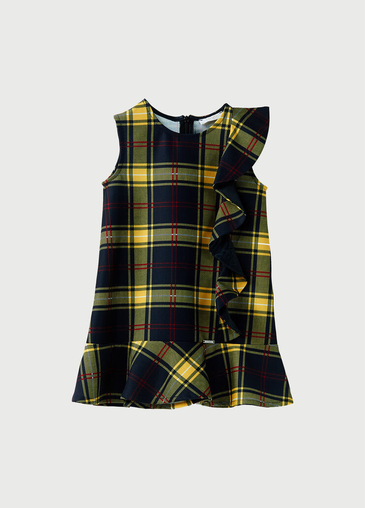 Tartan dress with ruching Dark blue check Liu Jo - large image number 0 Tartan dress with ruching Dark blue check Liu Jo - large image number 0