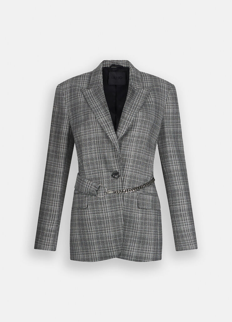 Glen plaid blazer glen plaid Liu Jo - large image number 6 Glen plaid blazer glen plaid Liu Jo - large image number 6