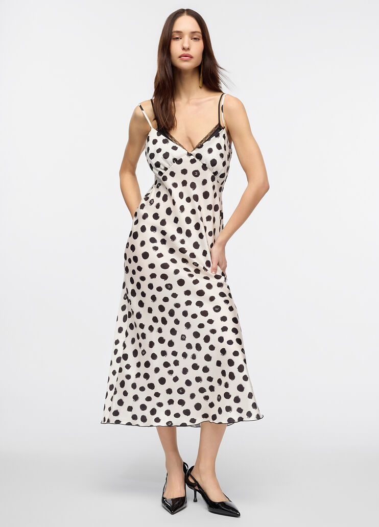 Long polka-dot dress white polka dot Liu Jo - medium