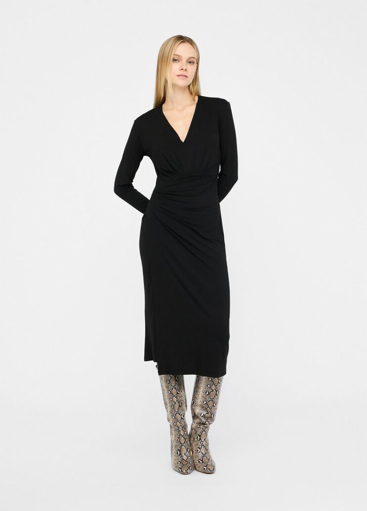 Long dress with gathered detailing black Liu Jo - medium Long dress with gathered detailing black Liu Jo - medium