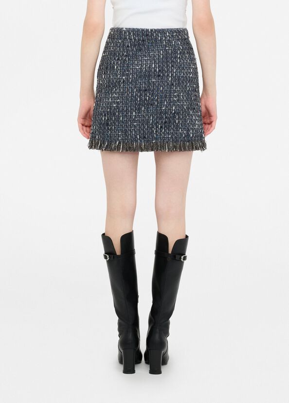 Bouclé miniskirt blue Liu Jo - large image number 1