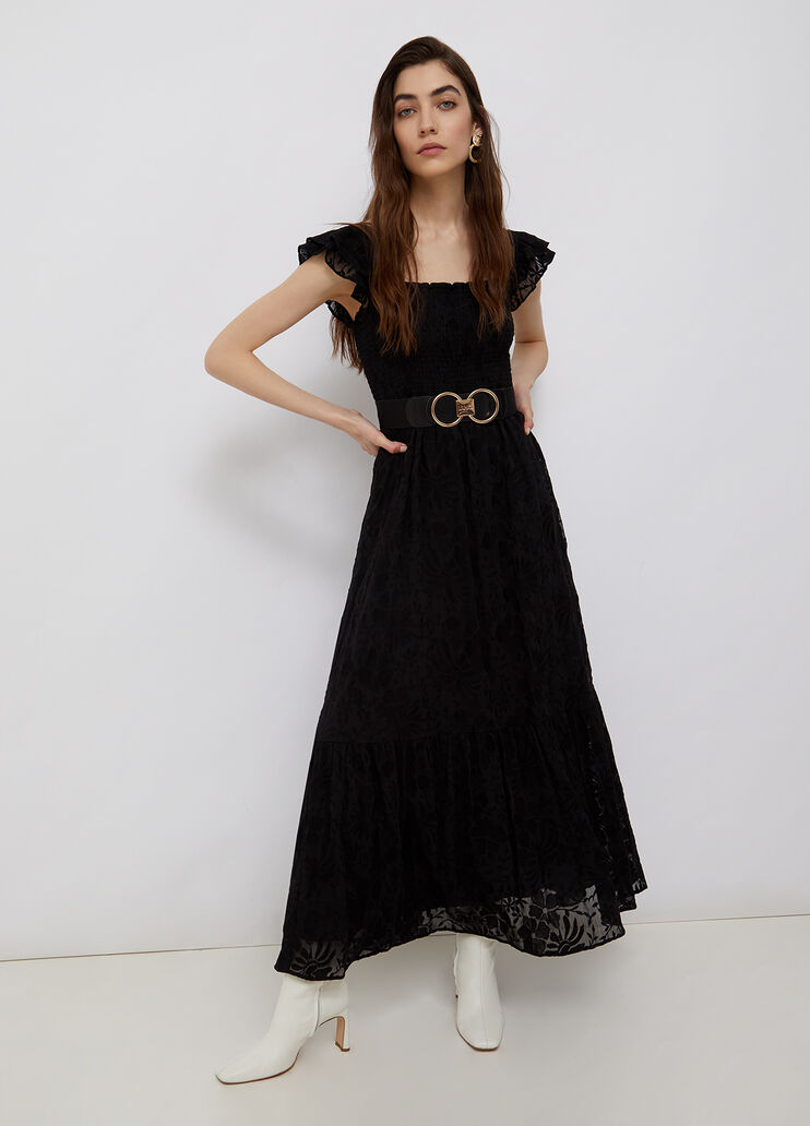 Langes Kleid mit Stickereien Schwarz Liu Jo - large image number 3 Langes Kleid mit Stickereien Schwarz Liu Jo - large image number 3