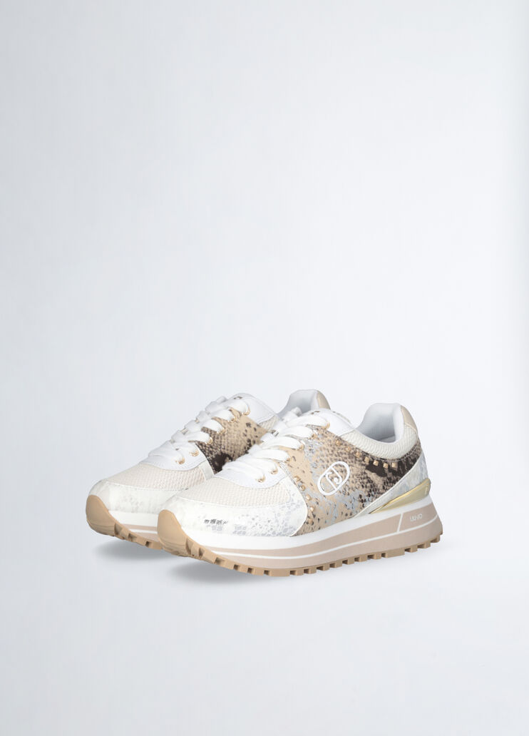 Python-print sneakers beige Liu Jo - large image number 2 Python-print sneakers beige Liu Jo - large image number 2