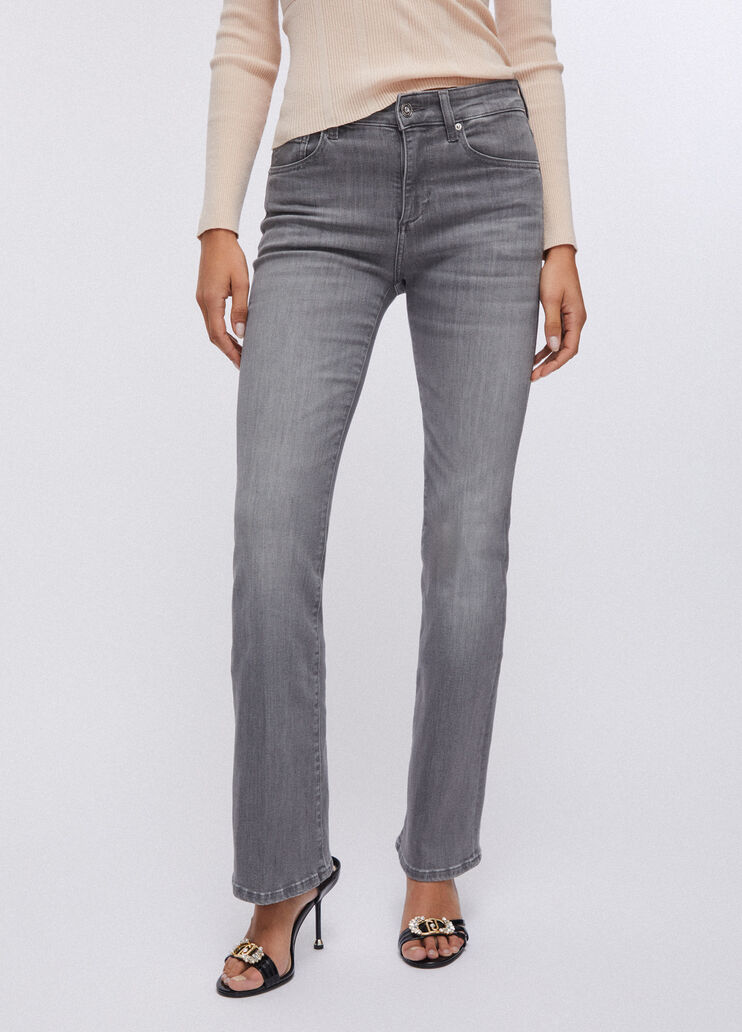 High-rise bootcut jeans grey denim Liu Jo - medium