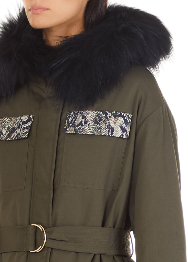 Parka à capuche vert militaire Liu Jo - large image number 2