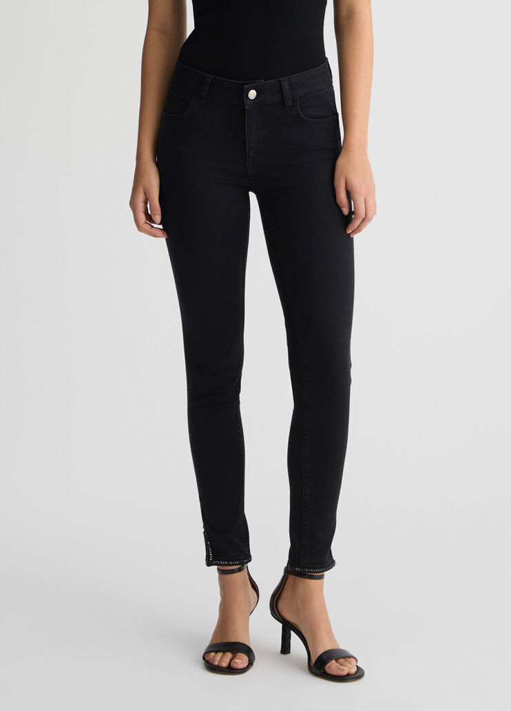 Black skinny jeans with slit black denim Liu Jo - large image number 0 Black skinny jeans with slit black denim Liu Jo - large image number 0