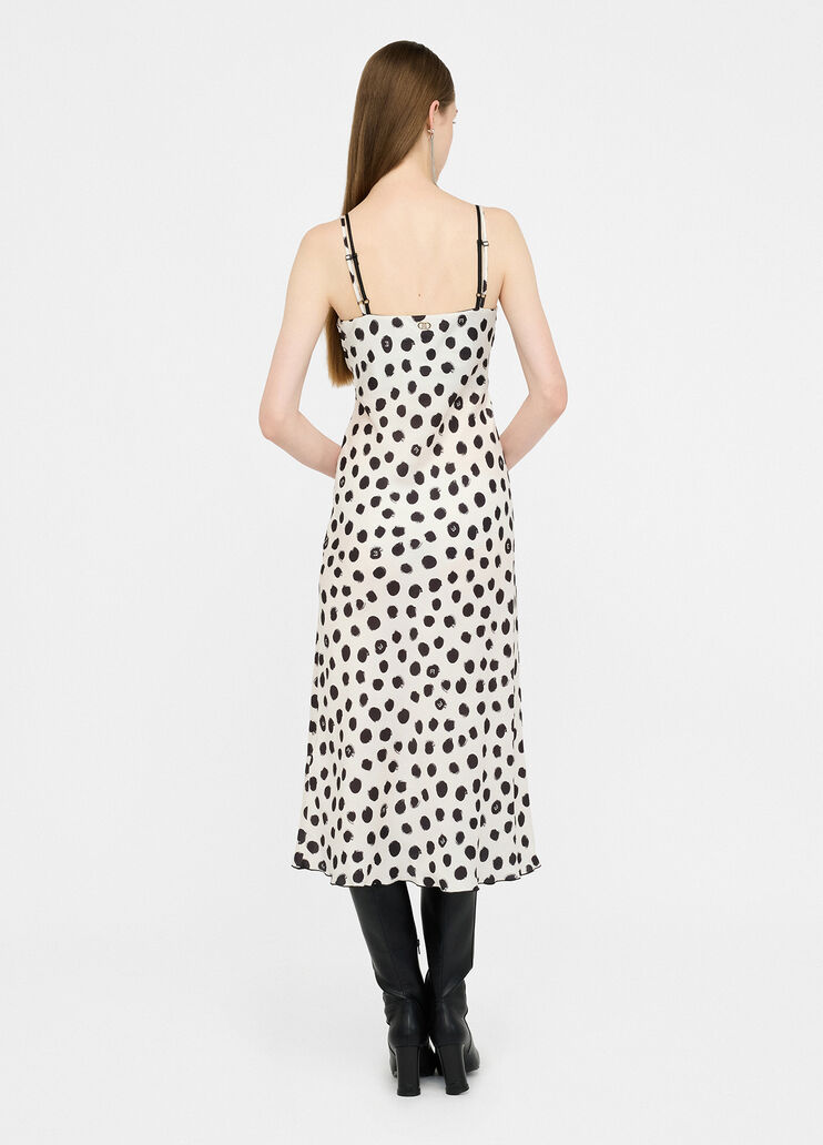 Abito lungo a pois bianco a pois Liu Jo - large image number 1 Abito lungo a pois bianco a pois Liu Jo - large image number 1