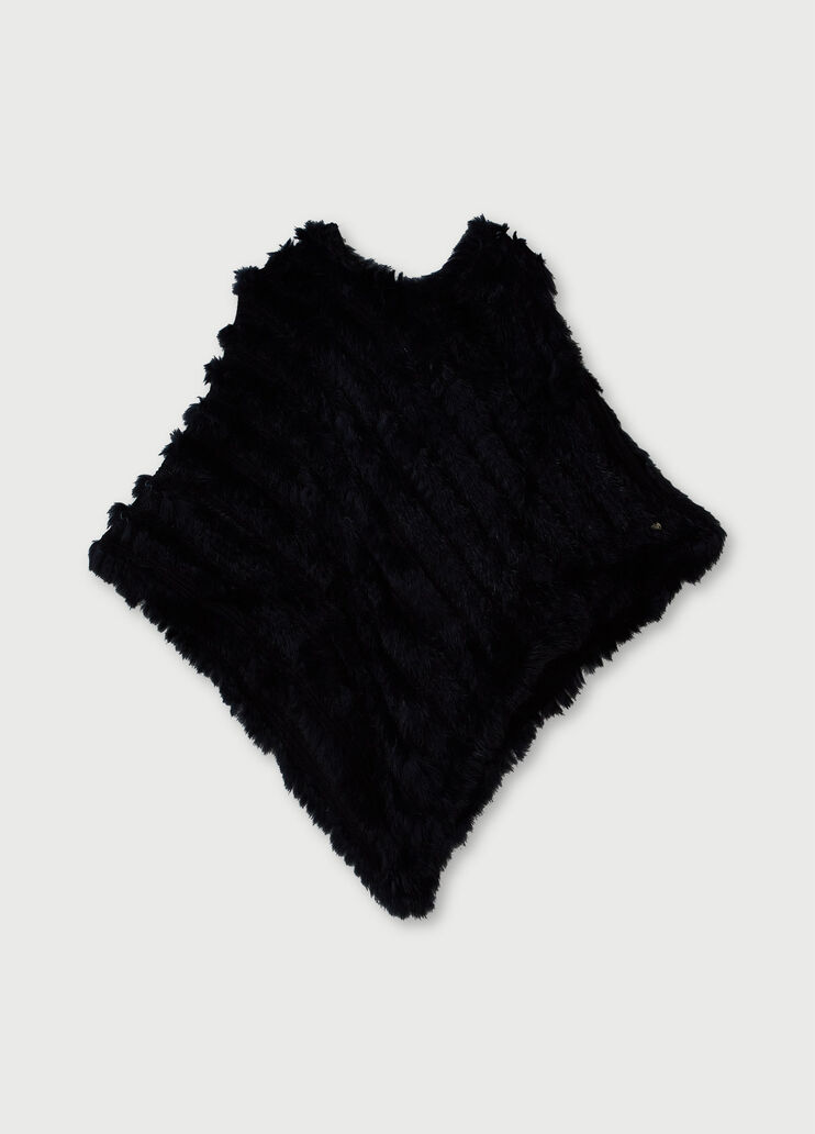 Poncho de piel de conejo Negro Liu Jo - large image number 4