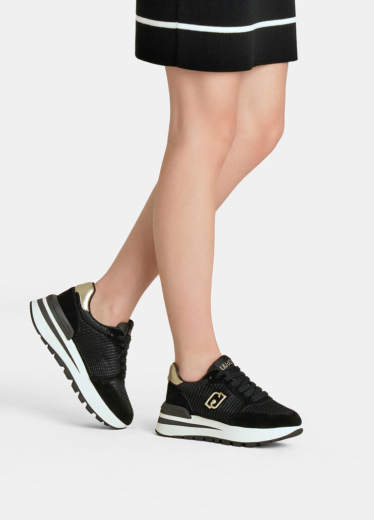 Suede and mesh sneakers black Liu Jo - large image number 0 Suede and mesh sneakers black Liu Jo - large image number 0