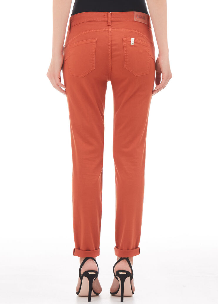 Pantalon skinny avec broche ornée de pierres orange Liu Jo - large image number 1 Pantalon skinny avec broche ornée de pierres orange Liu Jo - large image number 1