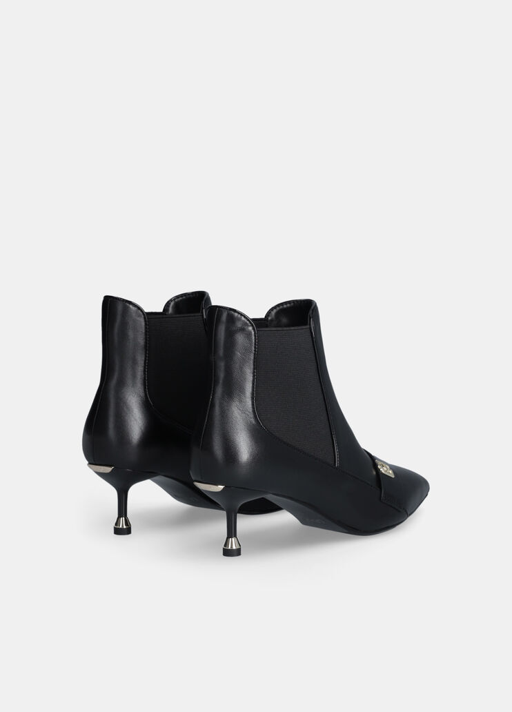 Leather ankle boot with low heel black Liu Jo - large image number 2 Leather ankle boot with low heel black Liu Jo - large image number 2