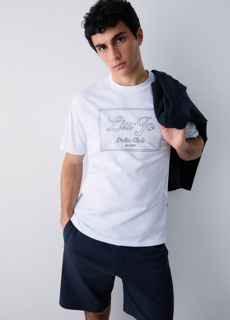 T-shirt with embroidered logo white Liu Jo - medium
