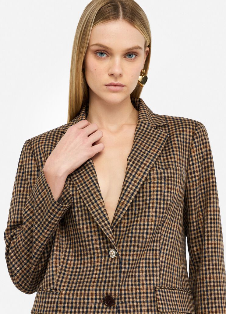 Oversized chequered jacket beige Liu Jo - medium Oversized chequered jacket beige Liu Jo - medium