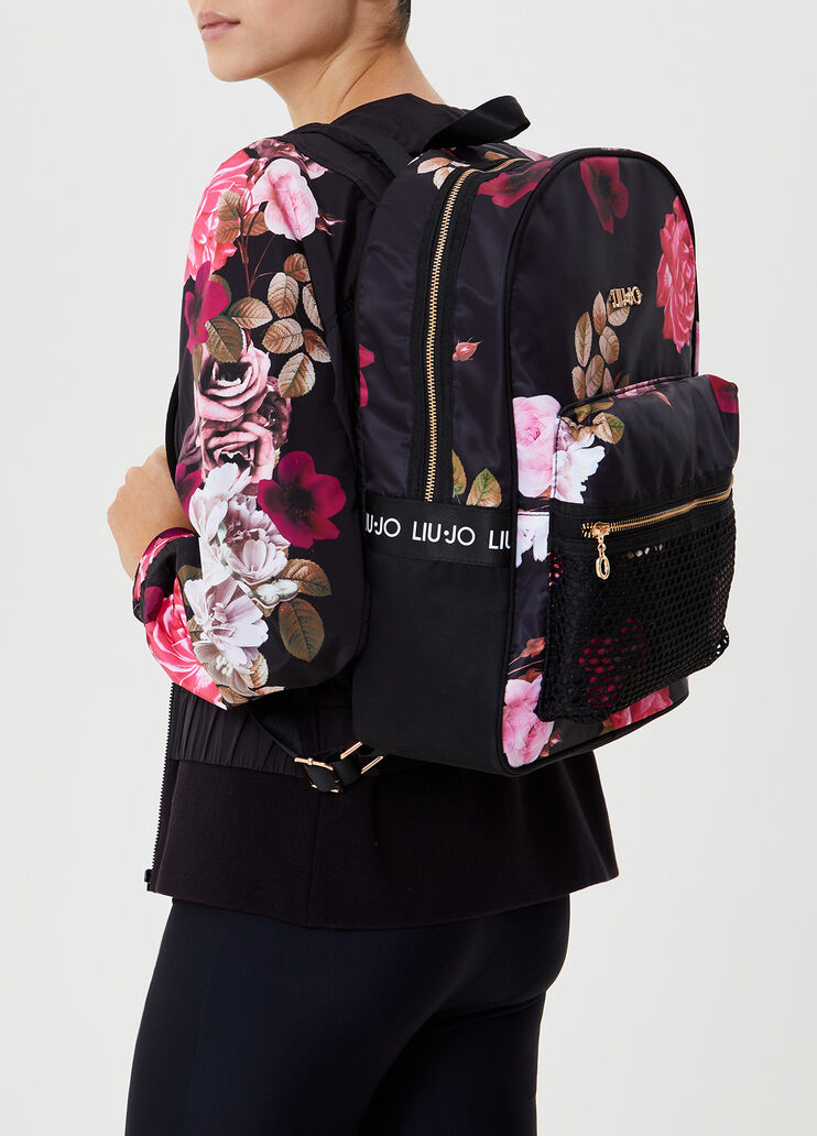 Floral backpack Black Liu Jo - large image number 1 Floral backpack Black Liu Jo - large image number 1