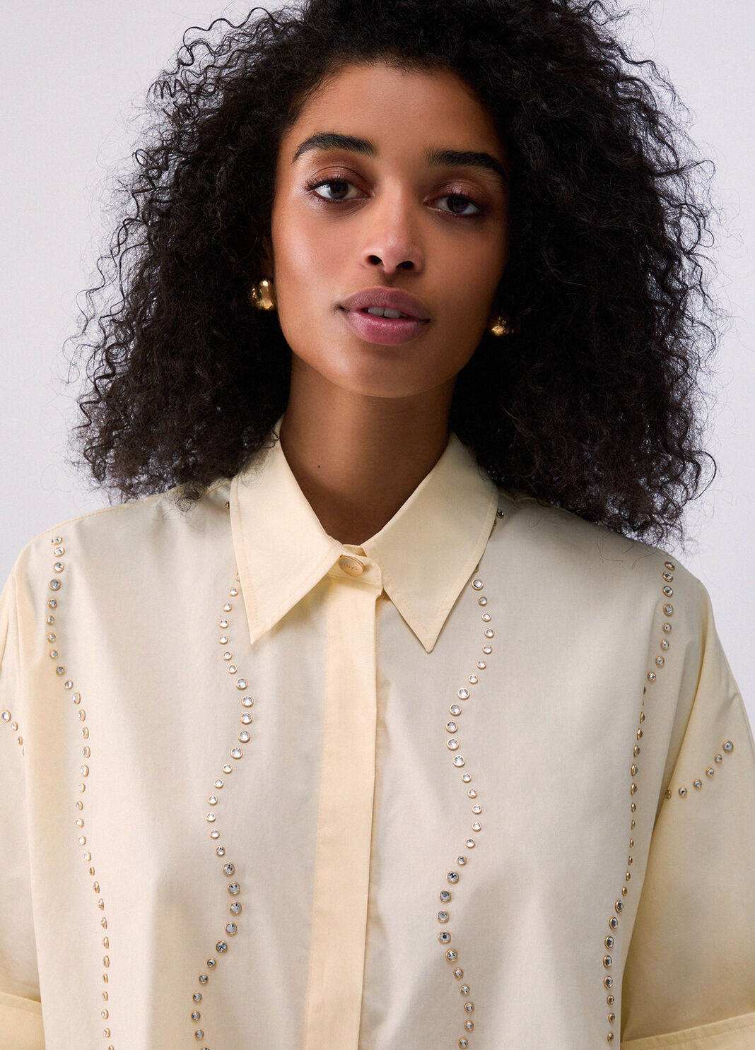 Camicia con applicazioni gioiello giallo Liu Jo - large image number 4