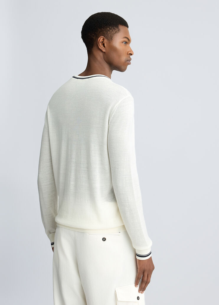 White wool-blend pullover white Liu Jo - large image number 1 White wool-blend pullover white Liu Jo - large image number 1