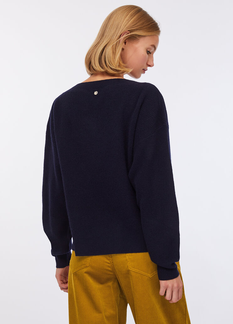 Джемпер из шерсти и кашемира морской синий Liu Jo - large image number 1