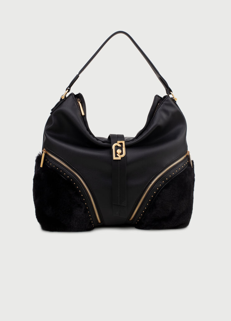 Сумка на плечо с искусственным мехом Чёрный Liu Jo - large image number 0