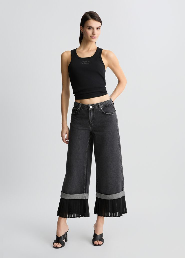 Flare-Jeans mit hohem Bund Denim-Schwarz Liu Jo - large image number 5 Flare-Jeans mit hohem Bund Denim-Schwarz Liu Jo - large image number 5