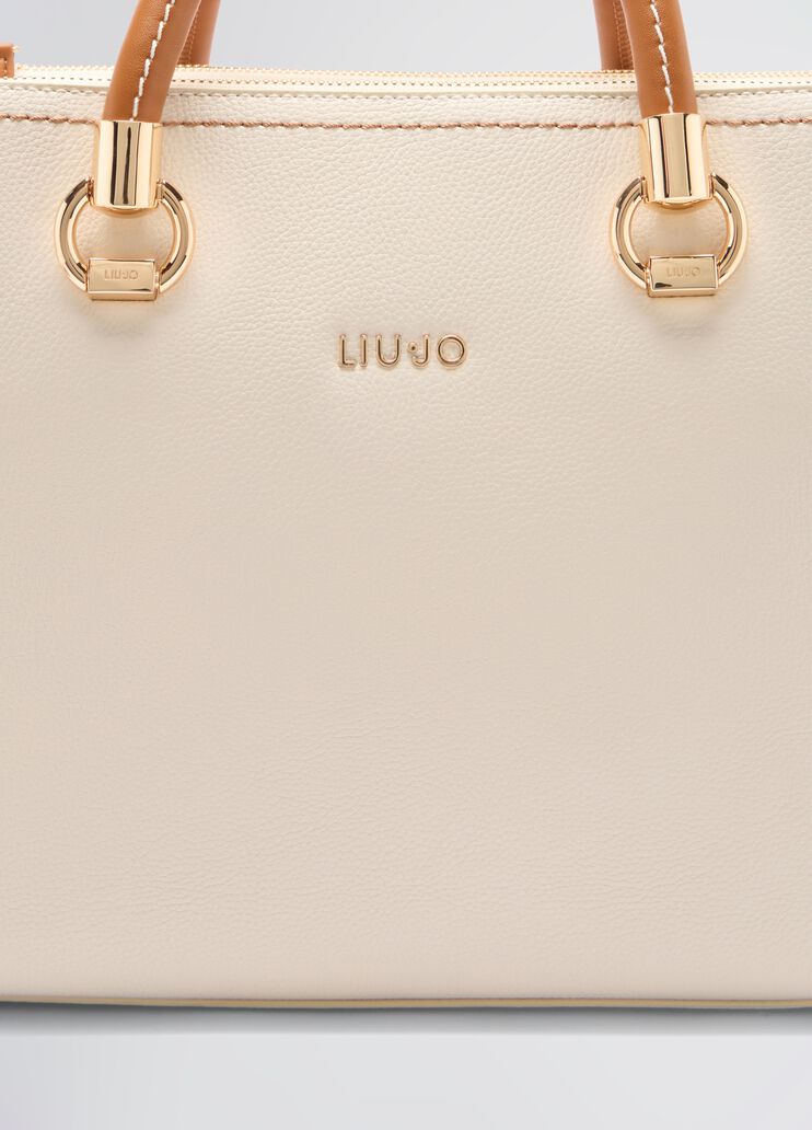 White and brown handbag cream Liu Jo - large image number 4 White and brown handbag cream Liu Jo - large image number 4