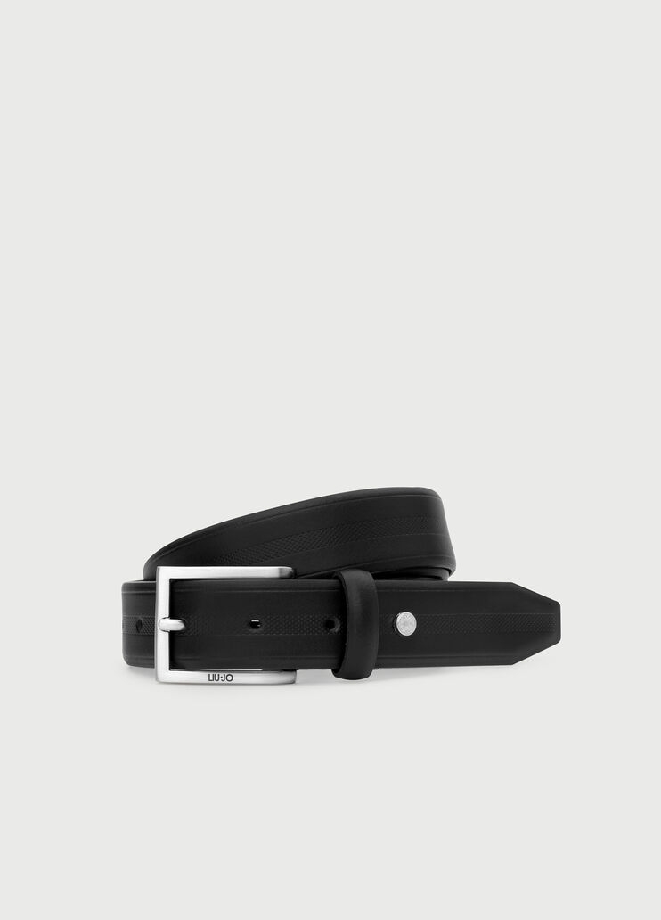 Hammered leather belt Black Liu Jo - large image number 1