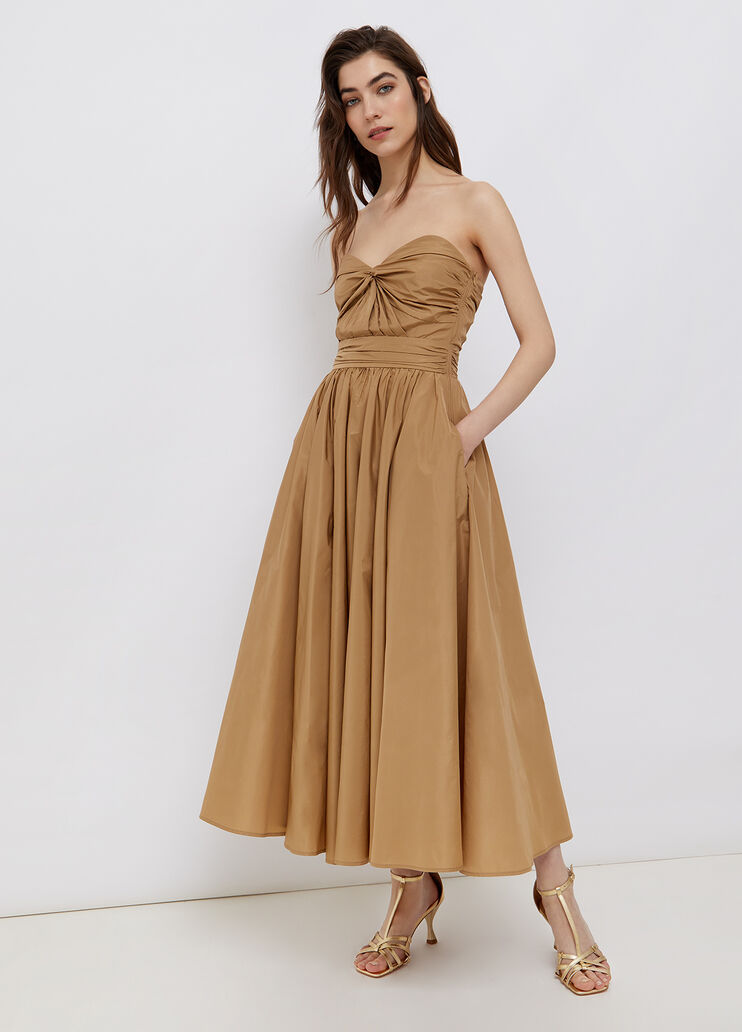 Long taffeta dress beige Liu Jo - large image number 0 Long taffeta dress beige Liu Jo - large image number 0