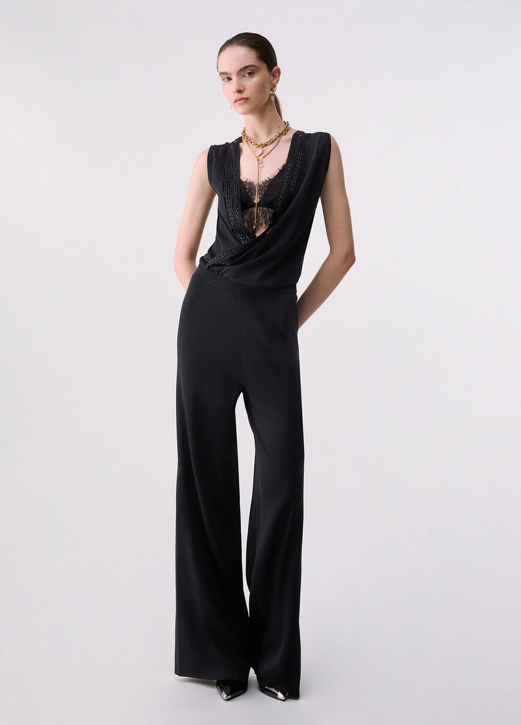 Jumpsuit lang aus Strick schwarz Liu Jo - large image number 0