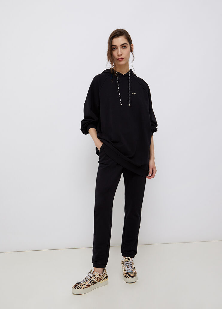 Sudadera ancha con capucha negro Liu Jo - large image number 3