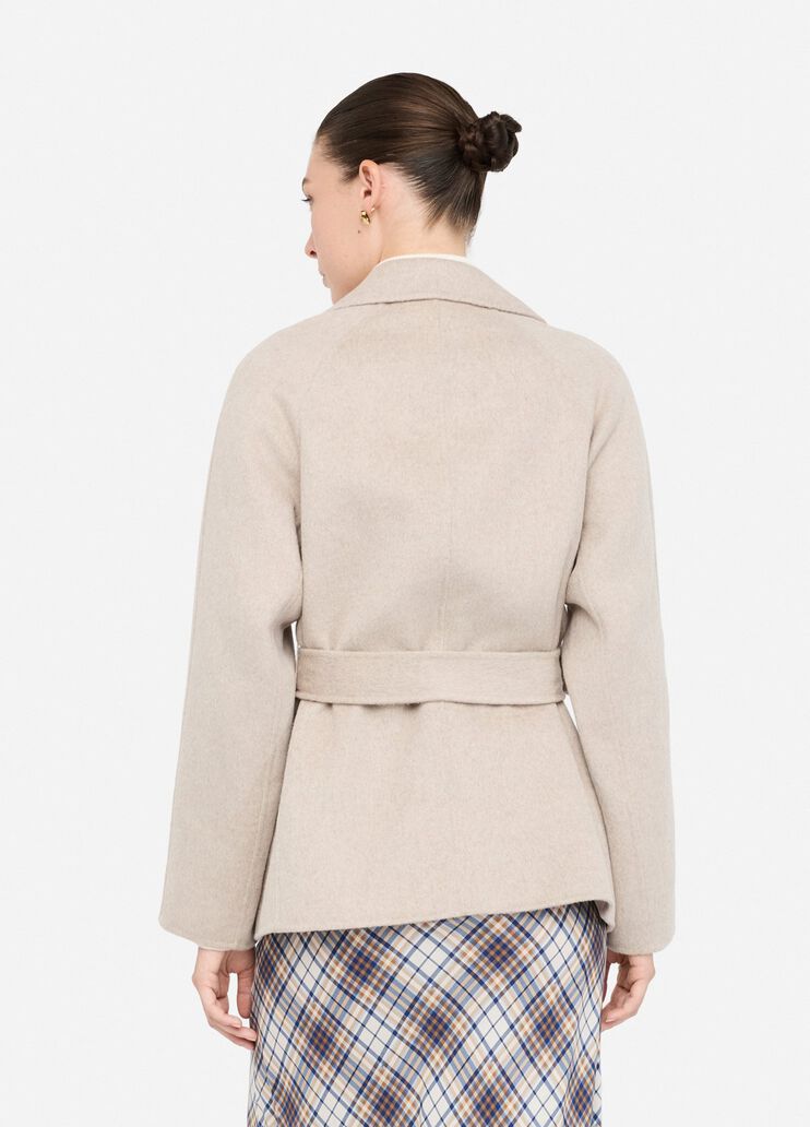 Шерстяное пальто с поясом бежевый Liu Jo - large image number 1 Шерстяное пальто с поясом бежевый Liu Jo - large image number 1