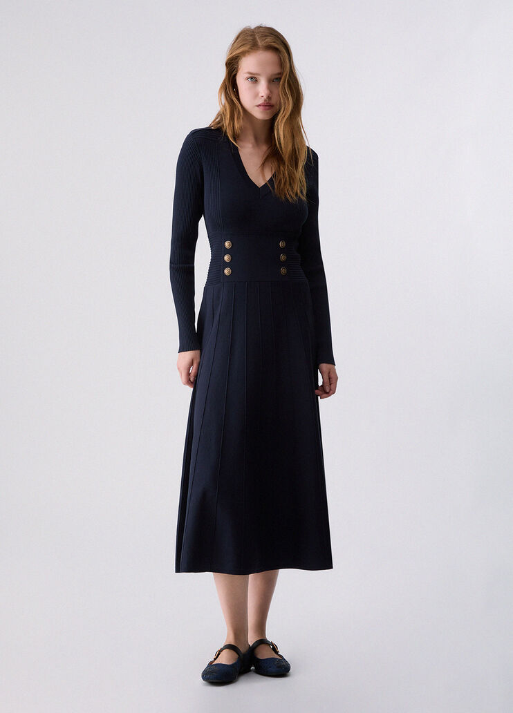 Midikleid aus Strick Dunkelblau Liu Jo - medium