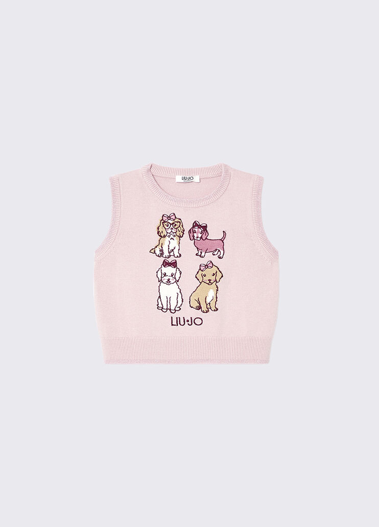 Jacquard Vest pink Liu Jo - medium