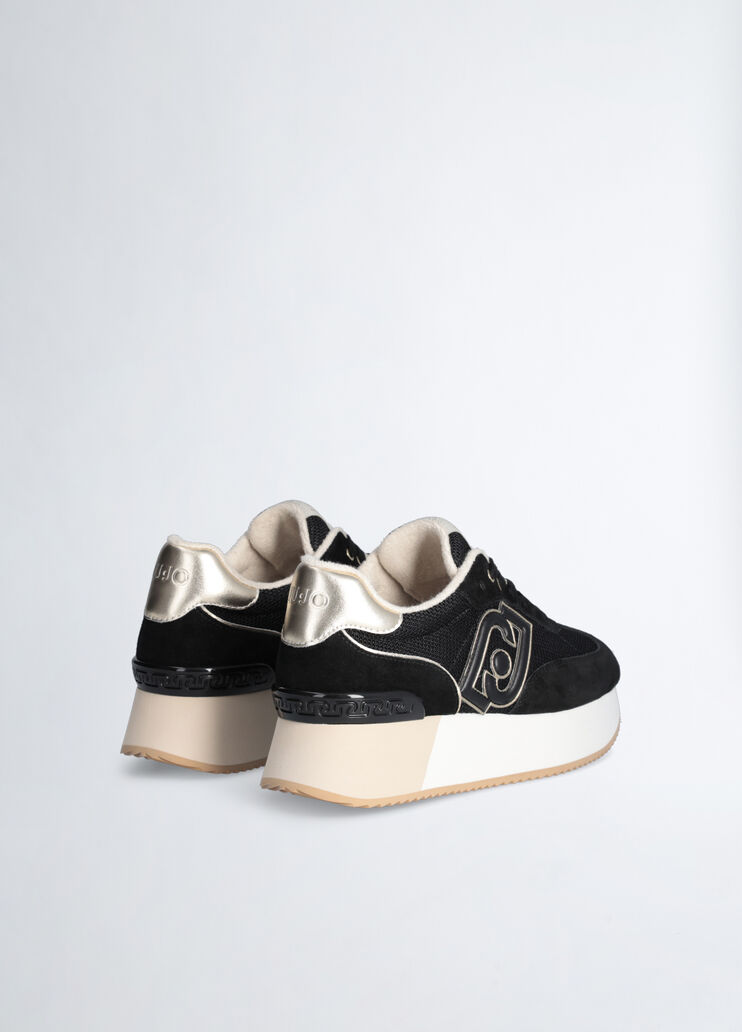 Plateau-Sneaker aus brighty Mesh Farbe Schwarz | Liu Jo