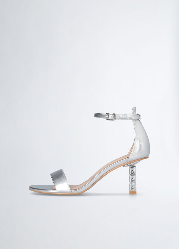 Sandals with branded heel silver tone Liu Jo - large image number 4 Sandals with branded heel silver tone Liu Jo - large image number 4