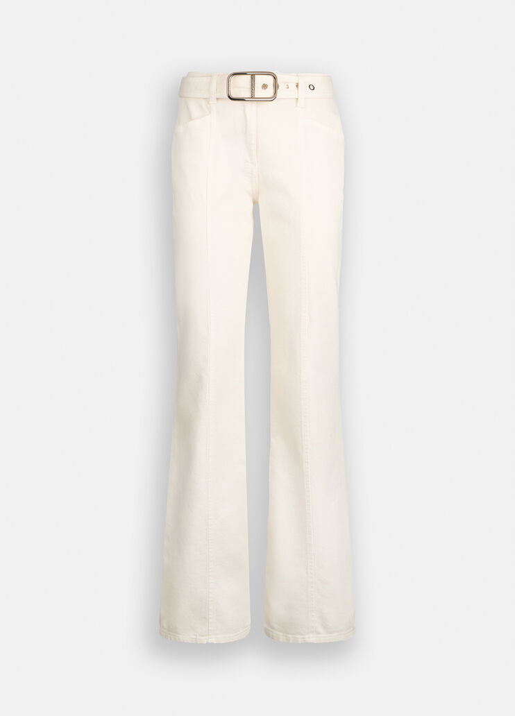 Flared cotton bull trousers white Liu Jo - large image number 6