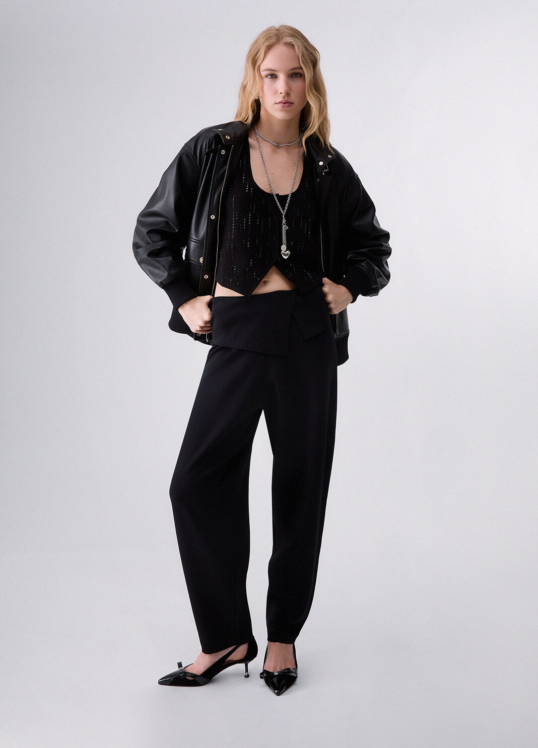 Gilet with gemstones black Liu Jo - large image number 5