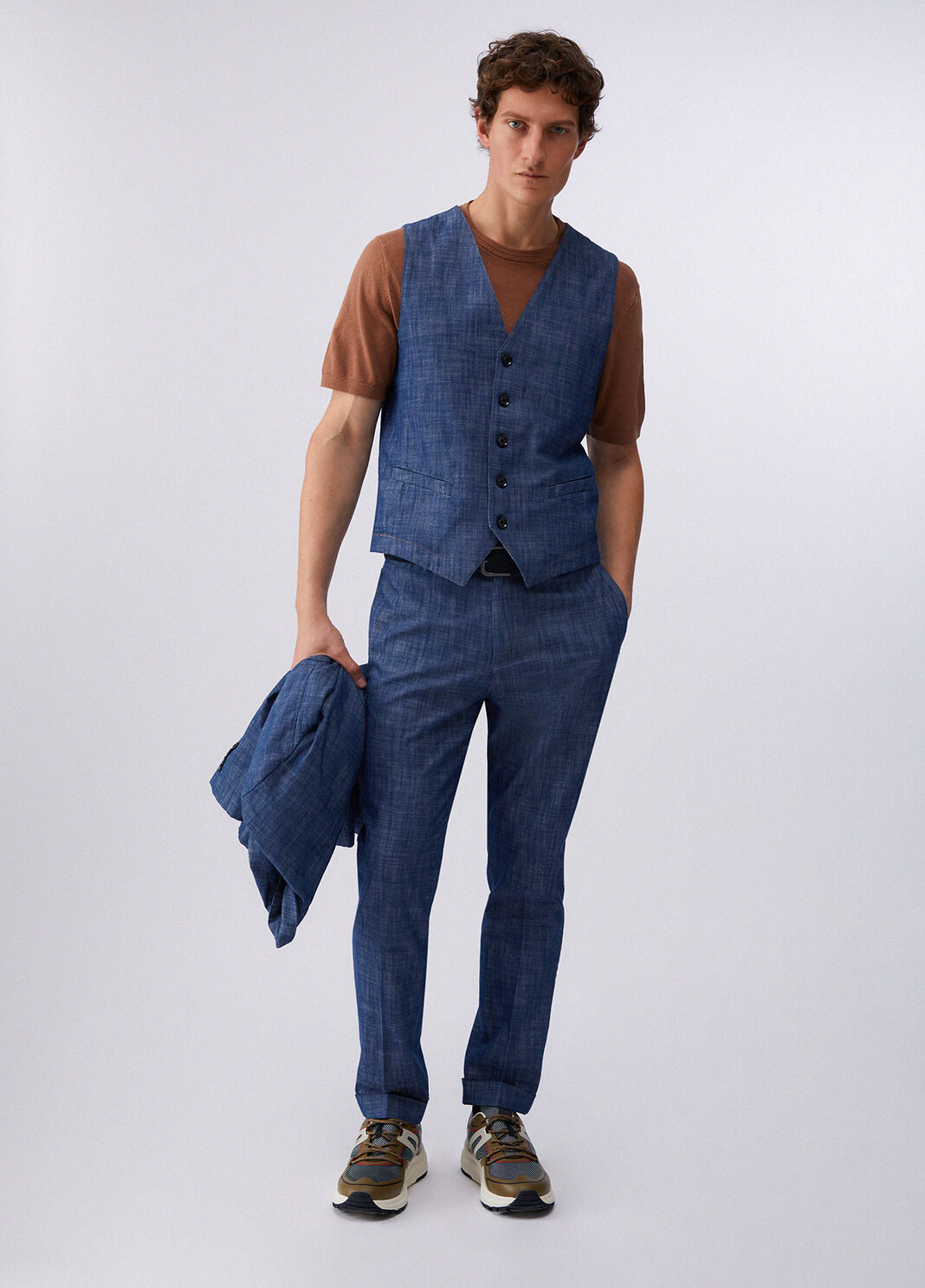 Chambray denim vest blue Liu Jo - large image number 5