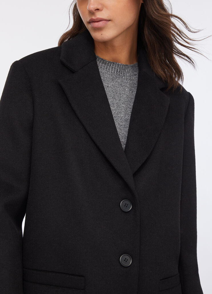 Manteau en laine noir Liu Jo - large image number 4