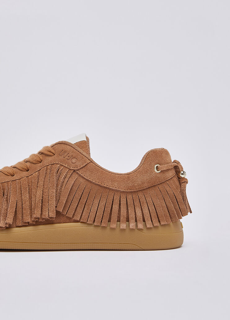 Suede Fringe Sneakers dark beige Liu Jo - medium