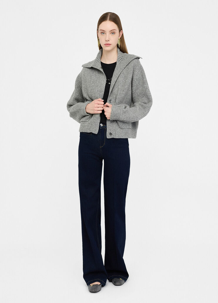 Wool-blend cardigan grey Liu Jo - medium Wool-blend cardigan grey Liu Jo - medium