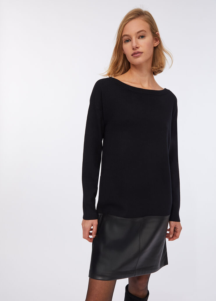 Short knit dress black Liu Jo - large image number 0 Short knit dress black Liu Jo - large image number 0