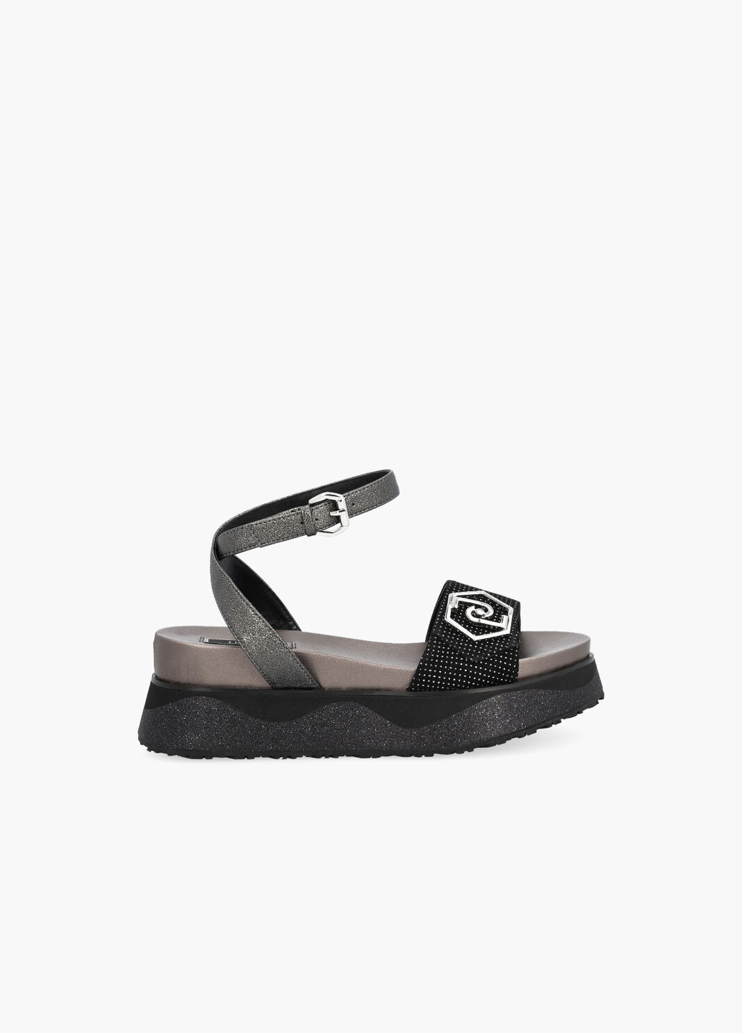Laminated-effect platform sandals grey Liu Jo - large image number 0