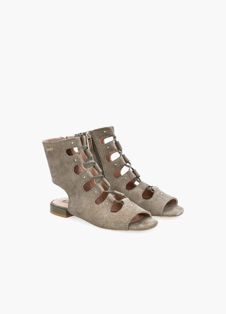 Gladiator sandals with cut-outs military Liu Jo - large image number 2 Gladiator sandals with cut-outs military Liu Jo - large image number 2