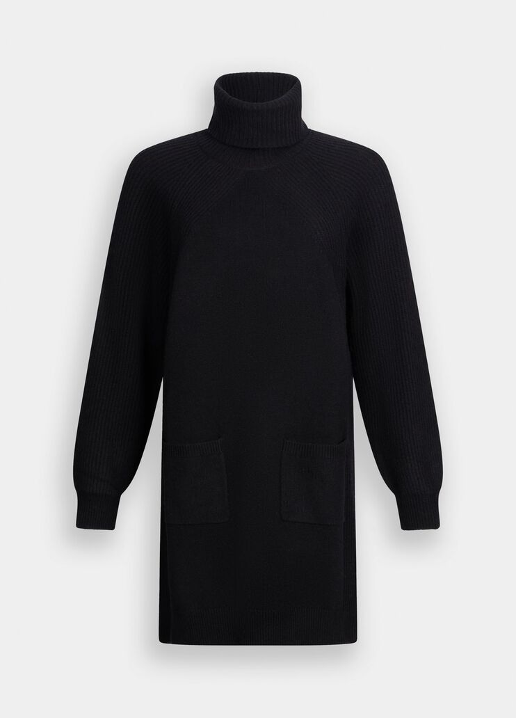 100% wool knit dress black Liu Jo - large image number 6  100% wool knit dress black Liu Jo - large image number 6